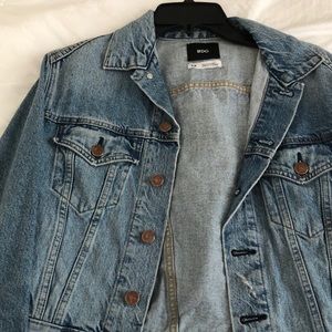 Urban Outfitters oversized denim cropped jacket. Size S